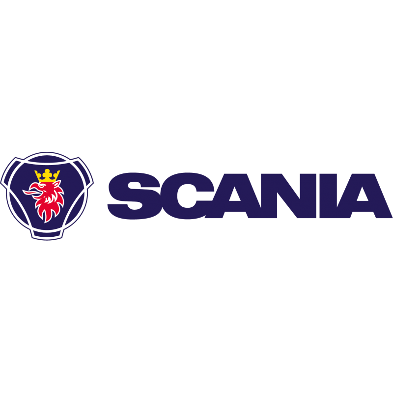 Stickers Scania + écriture couleurs
