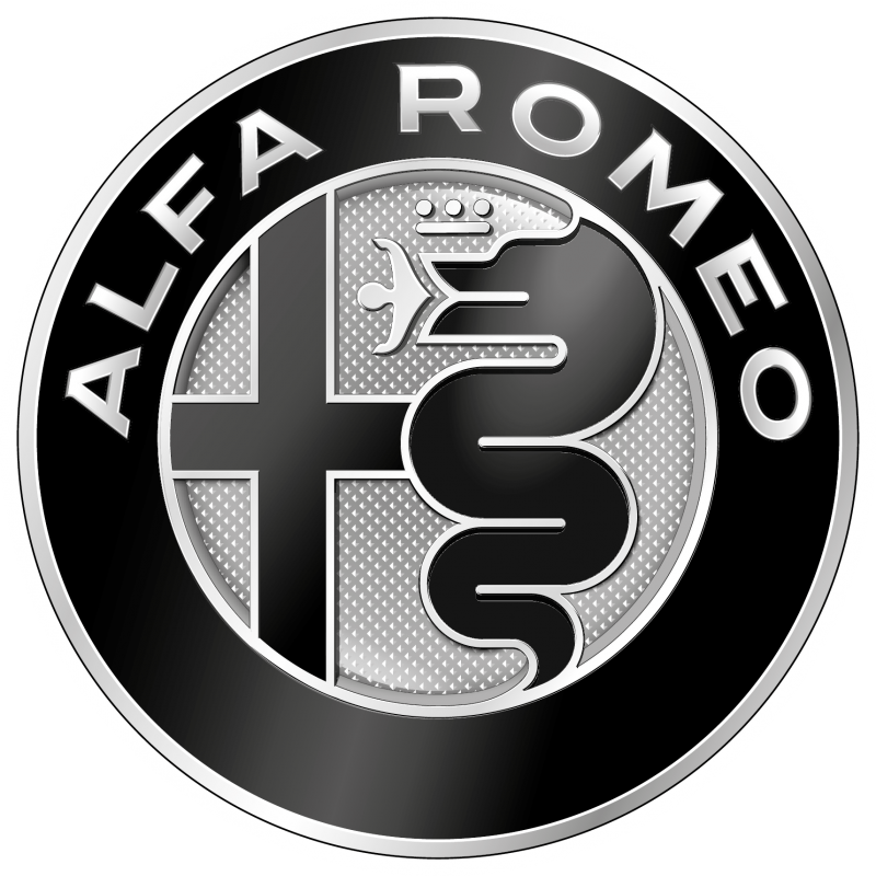 Sticker logo Alfa Romeo noir