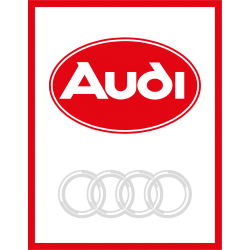 Logo Audi cadre couleur