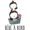 Bébé à bord pingouins