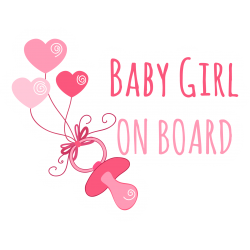 Stickers Bébé à bord girl
