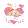 Stickers Bébé à bord princesse