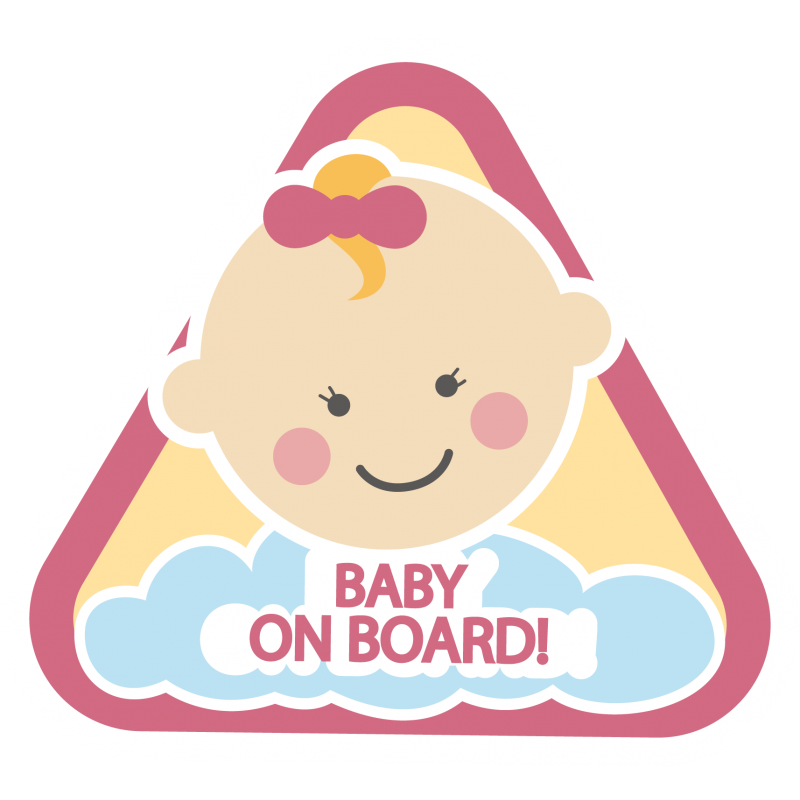 Stickers Bébé à bord fille