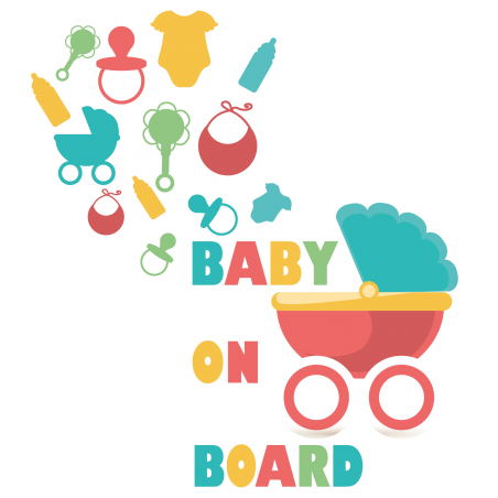 Stickers Bébé à bord landau