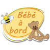 Stickers Bébé à bord abeille