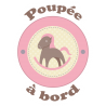 Stickers Bébé à bord cheval bois