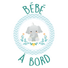 Stickers Bébé à bord éléphanteau