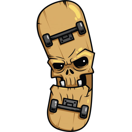 Stickers Skateboard Tête de mort