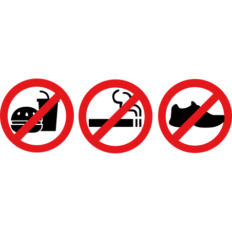 No food - No smoking - no shoes