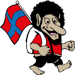 Stickers troll drapeau Norvège