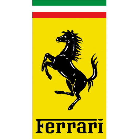 Stickers Logo Ferrari Couleurs