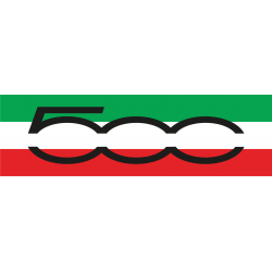 Stickers FIAT 500 drapeau italie