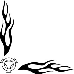 Flamme Angle logo Pedalier Scania