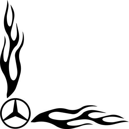 Flamme Angle Logo Mercedes Simple
