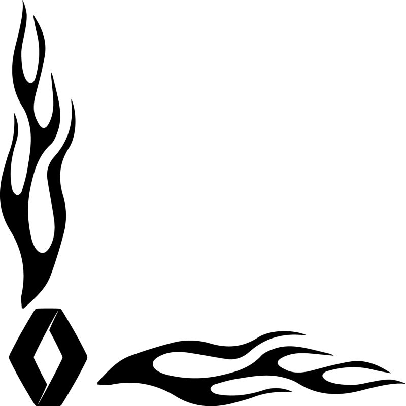 Flamme Angle Logo Renault Simple