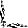 Flamme Angle Logo Volvo Elan Drapeau