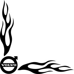 Flamme Angle Logo Volvo Simple