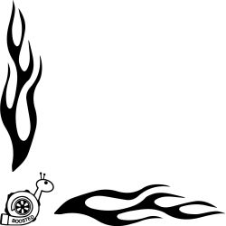 Flamme Angle Logo Escargot Turbo