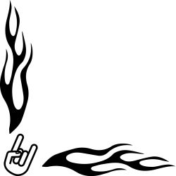 Flamme Angle Logo Rock