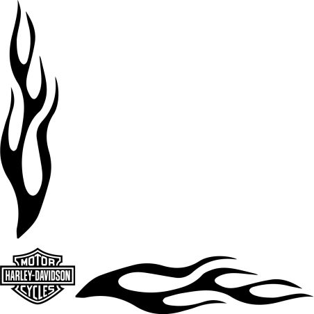 Flamme Angle Logo Harley Davidson