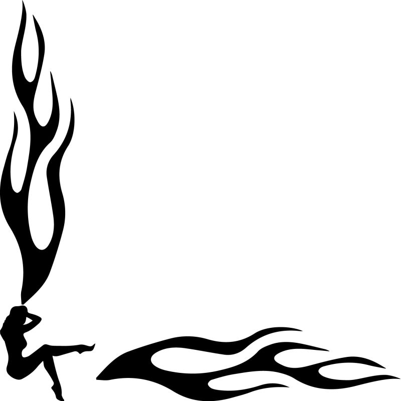 Flamme Angle Logo Pin up