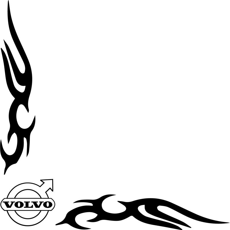 Stickers Tribal Angle Logo Volvo Ancien