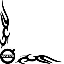 Stickers Tribal Angle Logo Volvo Simple