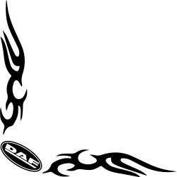 Stickers Tribal Angle Logo DAF Ovale