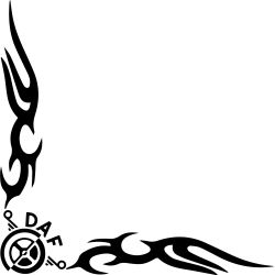 Stickers Tribal Angle Logo DAF Double