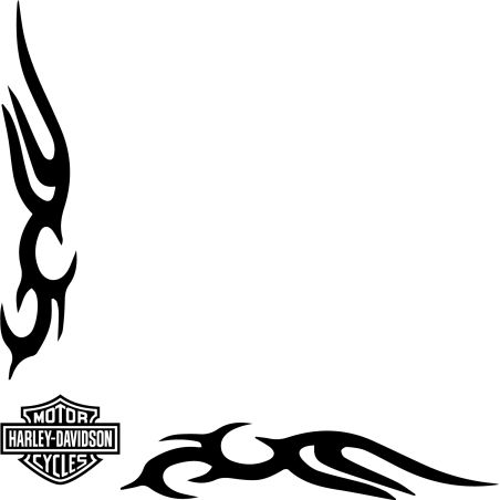 Stickers Tribal Angle Logo Harley Davidson