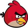 Stickers humour angry bird