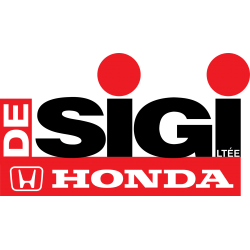 Stickers logo Honda De Sigi rouge et noir