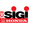 Stickers logo Honda De Sigi rouge et noir