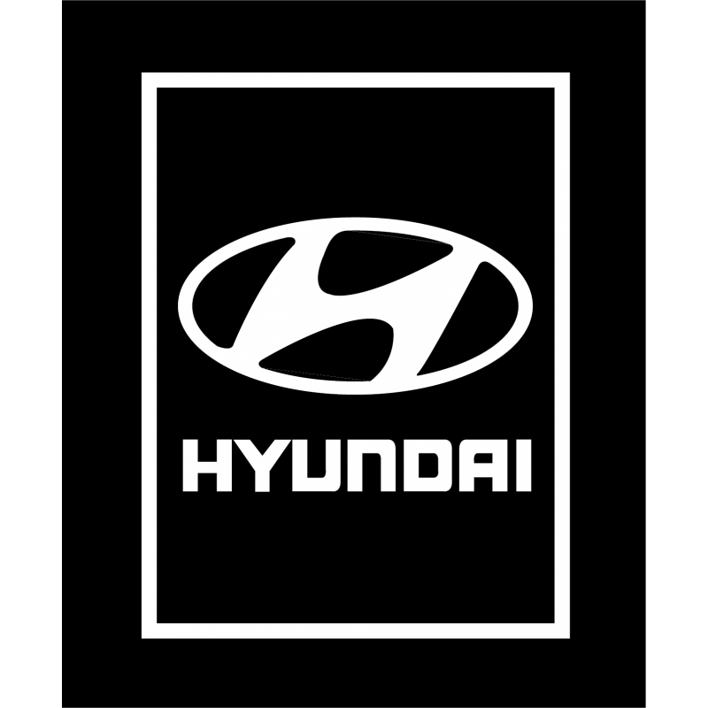 Stickers HYUNDAI Rectangle noir