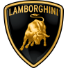 Stickers logo Lamborghini Noir et Doré
