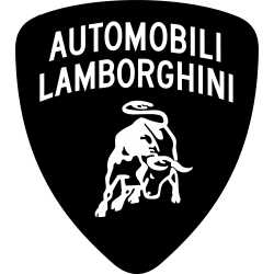 Stickers Logo Lamborghini Noir et blanc