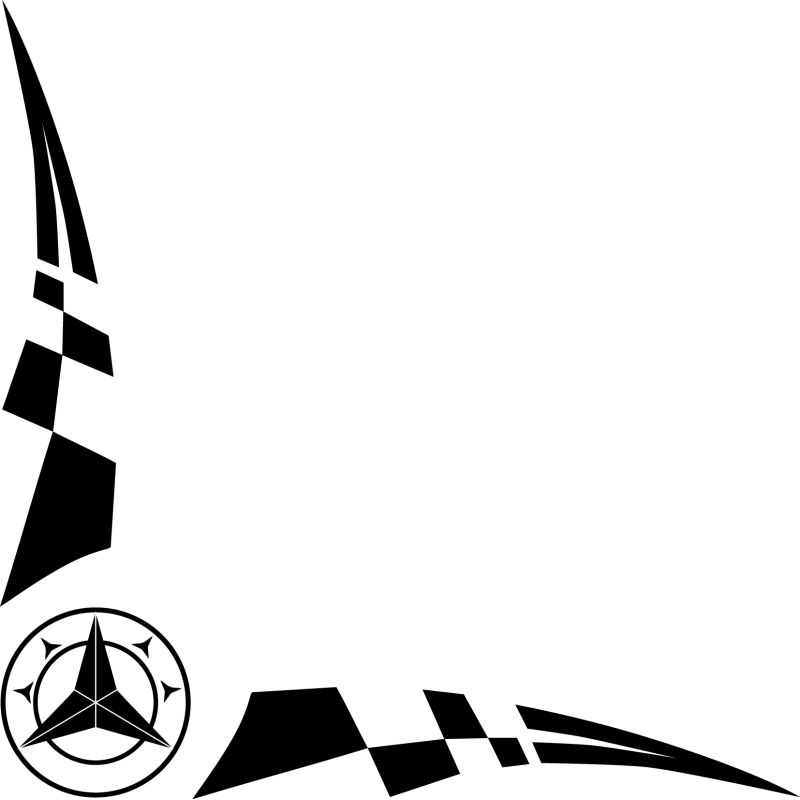 Damier Angle Logo Mercedes Ancien