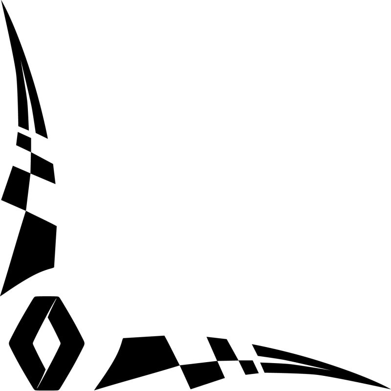 Damier Angle Logo Renault Simple