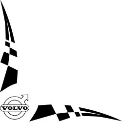 Damier Angle Logo Volvo Ancien
