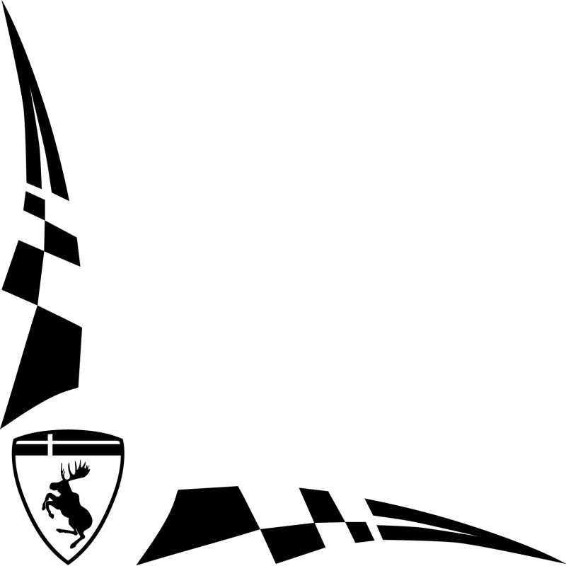Damier Angle Logo Volvo Elan Drapeau