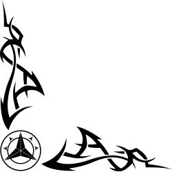 Tribal Angle Logo Mercedes Ancien