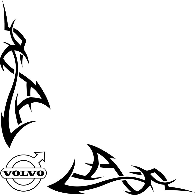 Tribal Angle Logo Volvo Ancien