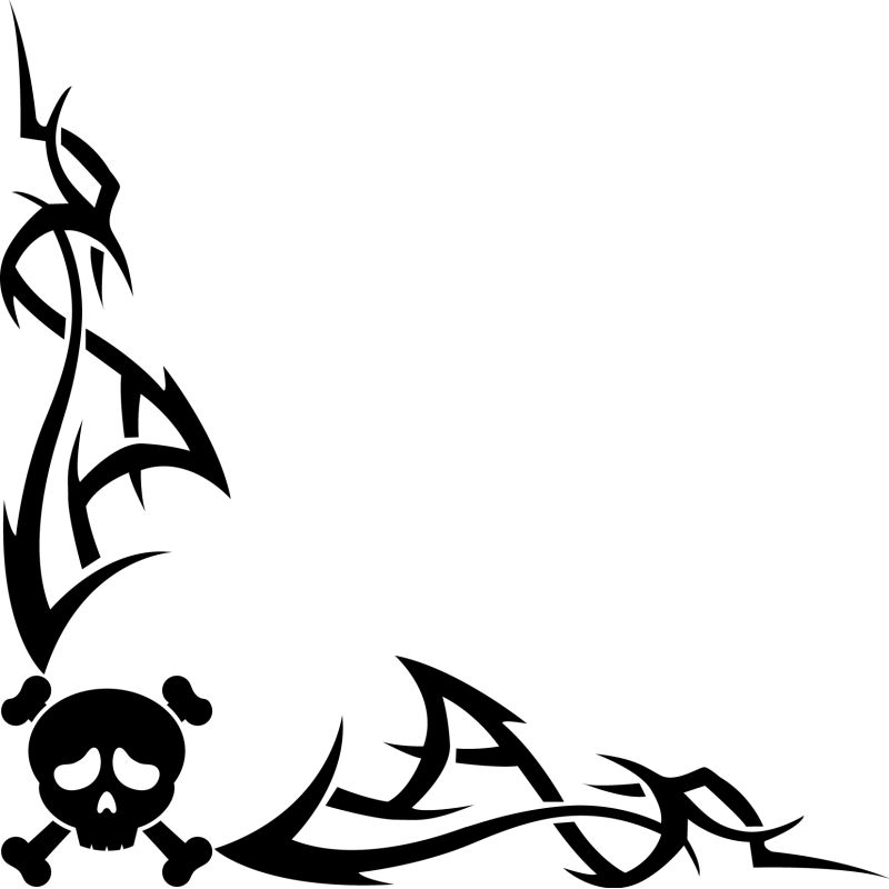 Tribal Angle Logo Skull Crane