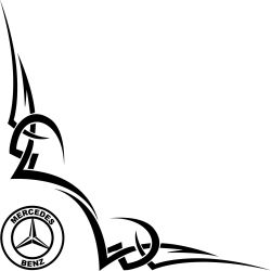 Tribal Angle Logo Mercedes Benz