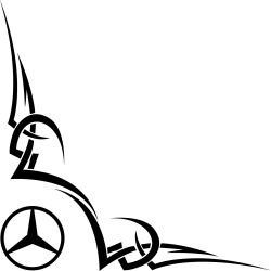 Tribal Angle Logo Mercedes Simple