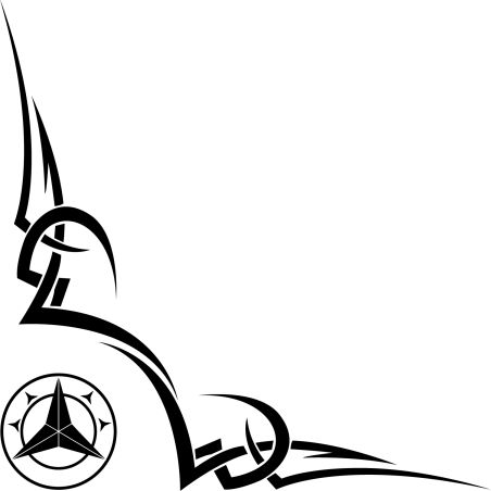 Tribal Angle Logo Mercedes Ancien