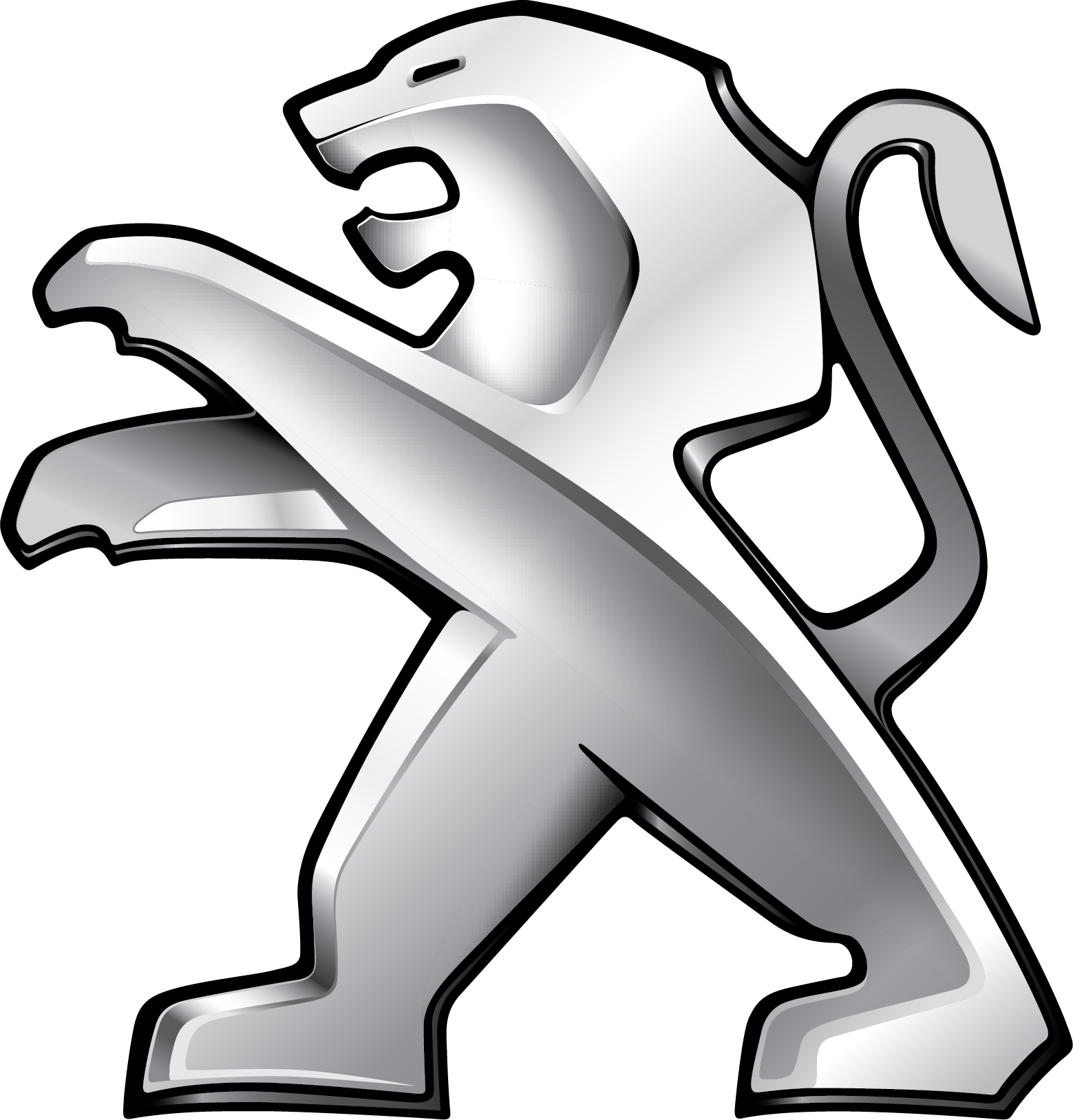 Stickers auto logo Peugeot Lion