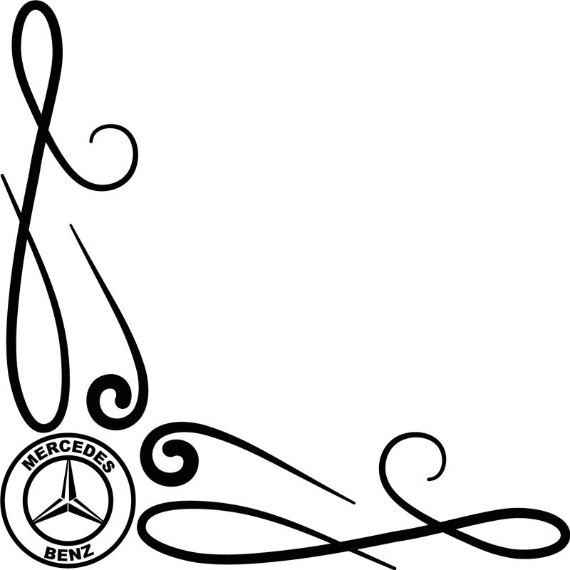 Décors Stripes Logo Mercedes Benz