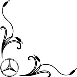 Stickers Roseaux Logo Mercedes