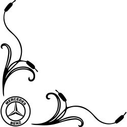 Stickers Roseaux Logo Mercedes Benz